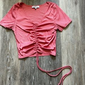 Pink Cinch Front Top
